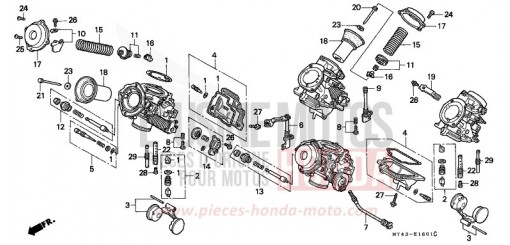 CARBURATEUR (PIECES CONSTITUTIVES) VFR750FL de 1990